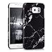 Produktbild kwmobile Hülle für Samsung Galaxy S6/S6 Duos - Backcover Case Handy Schutzhülle Kunststoff - Hardcase Cover Marmor Design Schwarz Weiß