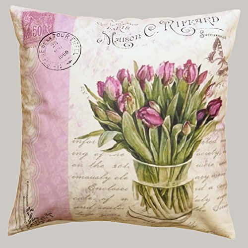 Originelle VINTAGE Kissenhülle , moderner Fotoprint - Kissenbezug mit wunderschönen Motiven je 40 cm x 40 cm - trendiger Fotoprint - aus Kurzplüsch - sehr weich und anschmiegsam - ein absoluter EYECATCHER - hier im KAMACA-SHOP sind auch weitere Fotodruck - Kissen erhältlich (TULPEN)