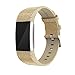 Produktbild Ersatz-Armband für Fitbit Charge 2 ,COLORFUL Glänzendes Leder Ersatzarmband Uhrenarmband Replacement Wechselarmband watch band für Fitbit Charge 2 (Gold)