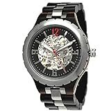Handgefertigte Holzwerk Germany® Automatik Herren-Uhr Öko Natur Holz-Uhr Holz Armband-Uhr Braun Schwarz Silber Analog 50 Meter Wasserdicht