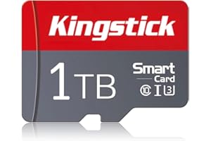 KINGSTICK 1TB Micro-SD-Karte, 1024GB Speicherkarte, Micro-SD, TF-Karte 1024GB mit SD-CRAD-Adapter für Kamera Klasse 10, High-Speed für Handy, Computer-Spielkonsole, Dashcam, Camcorder