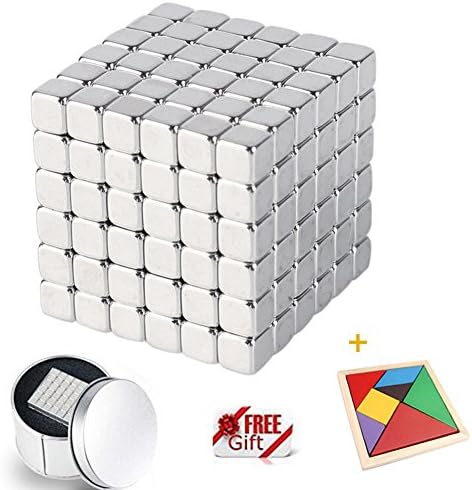 EverFabulous 3CMx3CM 216 PCS Intellectual Develop and Stress Relief Toys 3D Magnetic Cube Magic Square with DIY Wooden Jigsaw Puzzles Desk Toys for Office Environment