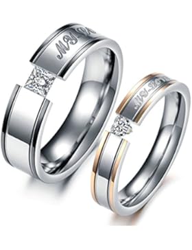Bishiling Paarepreise Frauen Männer Edelstahlring mit Gravur 