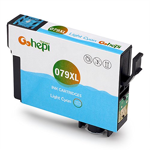 Gohepi T079XL Kompatibel für Tintenpatronen Epson T079 T0791 T0792 T0793 T0794 T0795 T0796, 7er-Pack Arbeiten mit Epson Stylus Photo PX830FWD PX820FWD PX730WD P50 PX720WD PX700W 1500W PX810FW PX710W 1400 PX660 PX650 Patronen - 4