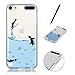 Produktbild Silikonhülle für iPod Touch 5G / 6G, Hancda TPU Durchsichtig Handyhülle Transparent Soft Ultra Slim Muster Schutzhülle Case Silikon Klar Clear Cover für iPod Touch 5G / 6G - Schöne Pinguine