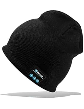 Bluetooth-Mütze Stereo-Kopfhörer 4,2 Wireless Knit Beanie geeignet für Outdoor-Sport Weihnachtsgeschenke schwarz...