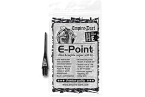 Empire Dart Softdartspitzen, E-Point, 2BA, lang, schwarz, 500 Stück, 20010