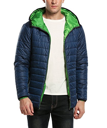 Coofandy Herren Jacke Daunenjacke Winter bergangsjacke Winterjacke Steppjacke Kapuze