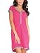 Dobranocka TM.5038 Maternity/Nursing Nightdress,Size L,Dark Pink-Grey