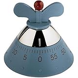 Alessi Kitchen Timer A09 - Timer da Cucina di Design con Movimento Meccanico in Resina Termoplastica, Azzurro