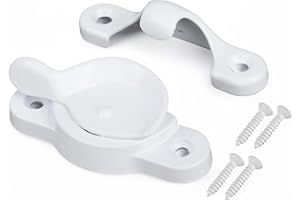 HASWARE Verrouillage de châssis de fenêtre en métal – Conçu pour résister aux intempéries et à la rouille parfait pour les chalets les appartements et les maisons en location (1 Pack - Blanc)