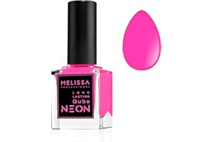 MELISSA PROFESSIONAL Melissa Smalto Unghie Lunga Durata Long Lasting Qube 10 Ml special Edition Effetto Neon Disco Lights, (Fucsia)