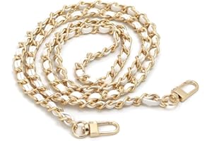 CCAIPU Taschenkette, Handtasche Kettenriemen Damen Taschenkette Gold Metall Verstellbar Kette Trageriemen Trageriemen Umhängetasche Ersatz Handtasche Ketten (Gold/Weiß-A)