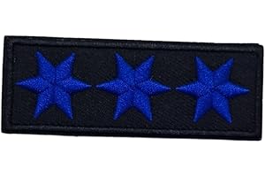 GEARBUDDIES Polizei Dienstgrad Textil Patches Polizeiobermeister/in, Uniform Zubehör, taktisches Abzeichen, Dienstkleidung, Einsatzweste, Dienstjacke, Patch