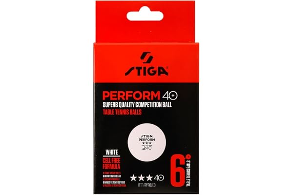 STIGA Bordtennis Bollar Perform 6-pack ABS, 3-star - Vita Pingisbollar