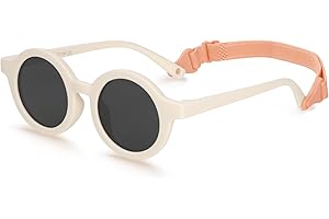 BTHRORO Gafas de sol para Bebé Polarizadas, Flexible Gafas Sol UV400 Protección con Correa Ajustable para Niñas y Niños de 0 a 24 meses