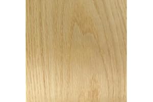 Aibote Hoja de Chapa de Madera de Roble Blanco Natural (20x250 cm) Hojas de Restauración de Muebles para Altavoces Gabinetes Estantes de Mesa Cocina(corte plano)