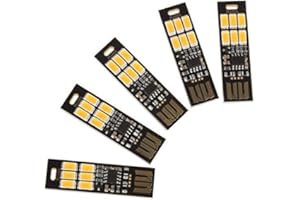 LAOMAO Mini Lampada portachiavi a 6 led tascabile (bianco freddo 5)