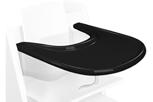 TOYMIS Tray Compatible with Stokke Tripp Trapp Chair, Full Cover High Chair Placemat for Stokke High Chair Replacement Tray Accessories for Toddler 6-36 Months (Black)