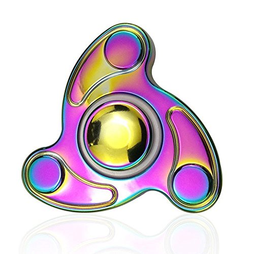 Hand Spinner Toy, Stillshine Rainbow Colorful Metal High Speed Tri-Spinner Fidget Toy EDC Office Toy for Stress and Anxiety Relief (C) Hand Spinner Toy, Stillshine Rainbow Colorful Metal High Speed Tri-Spinner Fidget Toy EDC Office Toy for Stress and Anxiety Relief (C)