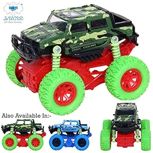 Lucid Die Cast 4X4 Off Metal Road Car with Shock Absorbers. (Green Color, 12X9X8 cm)