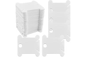 SGERUFZ 50 pièces Bobine Plaque de Fil en Plastique, Croix, Canette, Rangement Fil, Cartes de Rangement pour Fil à Coudre Bricolage Artisanat DIY storage