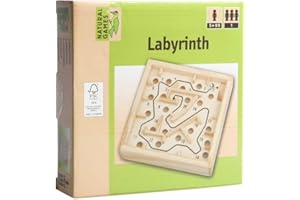 VEDES GROßHANDEL GMBH - WARE VEDES Großhandel 61409726 Natural Games Holz Labyrinth, 12 x 12 cm