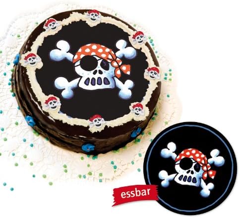 Lutz Mauder Lutz Mauder10303 Pirate Flag Jolly Roger Cake Toppings (One Size)