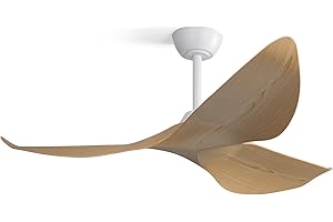 Sofucor Deckenventilator mit Fernbedienung, 132cm Deckenventilator für Schlafzimmer, 3 Flügeln, 6 Geschwindigkeiten, Timer, DC Motor, Sommer-Winterbetrieb, Leise Deckenventilator für Wohnzimmer