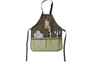 NIhtian Oxford Cloth Garden Apron Thickening Garden Tools Belt Multifunction Waterproof Wear resistant for Women Men (Green)