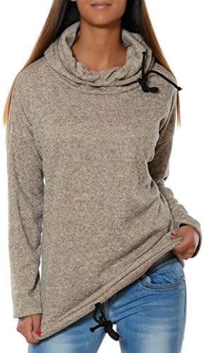 Stokeen Women Winter Hoodie Pullover Shirt Ladies Wrap Cowl Neck Long Sleeve Sweatshirt