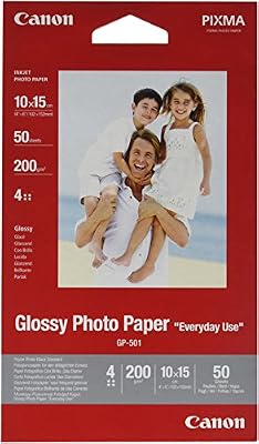 Canon GP-501 Everyday Use – Papier photographique lustroso, 10 x 15 cm, 50 feuilles