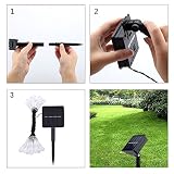 GDEALER Solar Outdoor Lichterkette 6 Meter 30 LEDs Wassertropfen Solarbetrieben Lichterkette Wasserfest Weihnachten Dekoration für Garten, Terrasse, Hof, Haus, Weihnachtsbaum, Feiern – RGB - 7