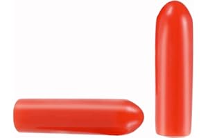 MACHSWON Schraubgewinde-Schutz, Innendurchmesser 3 mm, rot, PVC-Gummi, runde Rohrschraubenkappe, Kunststoff-Endkappe, Gewindeschutz, rot, 50 Stück