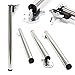 Produktbild Tischbeine 4er Set aus Stahl Möbelfuß Nickel Höhenverstellbar Klappbar Ø50mm 815mm