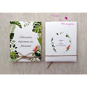 50 Stück Glücksträne für Hochzeiten, Hochzeitsgäste Taschentücher