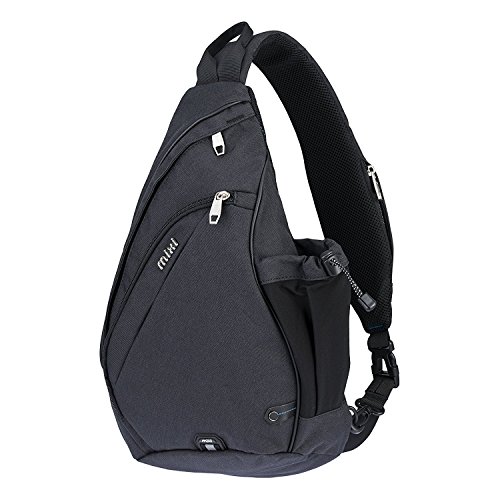 Preisvergleich Produktbild HOT SALE! MIXI Sling-Rucksack Crossbody Bag Brusttasche Schulterücksack Umhängetasche Fahradfahren Urlaub (Schwarz, 21"[35*13*52cm])