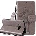 Produktbild Lederhülle für Samsung Galaxy J1(2016)/J120F/J1 (2016) Duos Leder PU Flip Hülle Case Muster Schmetterling Baum Katze Bookstyle Cover Schale Ständerfunktion Etui Schutzhülle Tasche Wallet Case Leder Tasche mit Weich TPU Innere Brieftasche Schutzhülle Pour Samsung Galaxy J1(2016)/J120F/J1 (2016) Duos 4,5-Zoll[Grau]