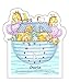 Personalised baby or children's nursery / bedroom wall clock - Noah's Ark design (blue)
