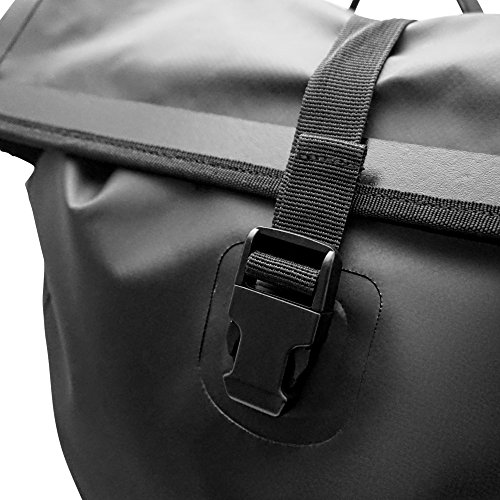 Premium-Fahrradtasche für den Gepäckträger • Große Radtasche mit abnehmbarem Schultergurt für Damen und Herren • Wasserfeste Gepäckträgertasche mit Reflektorschrift - 4