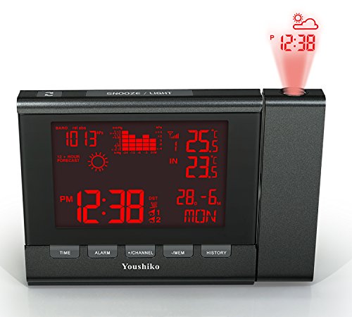 Youshiko Weather Station ( Premium Quality / LCD HD Display / Official UK Version Radio Control ) Projection Alarm Clock… - Image 8