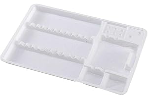 EXETON Vassoi per strumenti monouso in plastica 280x180mm per odontoiatria, podologia, piercing del corpo, cliniche di bellezzaCliniche del tatuaggio (400)