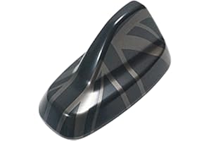 UVCANY F Series F54 F60 2014-2023, Capuchon de Base aérienne de Toit, Couvercle d’antenne pour Mini Cooper One S JCW Clubman F54 Countryman F60 (Union Jack Noir, Antenne sans lumière)