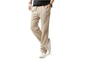 Hoerev Męskie spodnie lniane na co dzień