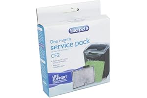 Interpet Paquete de servicio de 1 mes para el filtro de cartucho interno Interpet CF2 (1 x cartucho de filtro, 1 x almohadilla Algaway)