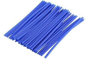 36pcs Kit de Couvertures Peaux de Rayon de Moto, Couvre Rayon Moto, Protège Rayon de Vélo, Protecteur Couvre de Rayon pour Moto Vélo(Bleu)