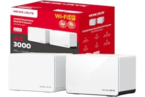 Mercusys TP-Link Halo H85X Mesh Wi-Fi 6 AX3000Mbps Dual-Band, 2.5G Porta WAN/LAN, 2 Porte WAN/LAN Gigabit, Coperti fino a 460m2, MU-MIMO, WPA3, Controllo da APP, 2pz