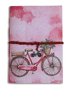 Craft play Vintage Bicycle Handmade Handicraft Diary (7x5 inches) (96 Pages)