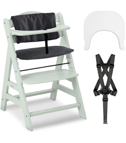 Hauck Alpha Plus Newborn Set Met Premium Bouncer Dark Grey Houten Babystoel Vanaf De Geboorte Ligfunctie Extra Plat Opzetstuk Voor Pasgeborenen En Katoenen Zitkussen Naturel 2126782833