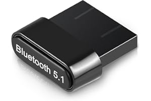 SHUWOSMART Dongle Bluetooth 5.1 USB Adaptateur Bluetooth, Clé Bluetooth Faible Latence pour Casque, Souris, Manette, Clavier, Tablette, Imprimantes, Compatible avec Windows 10/8.1/8/7